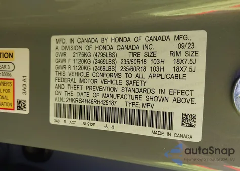 2024 Honda Cr-V Ex Awd from USA, damaged, VIN 2HKRS4H46RH425187